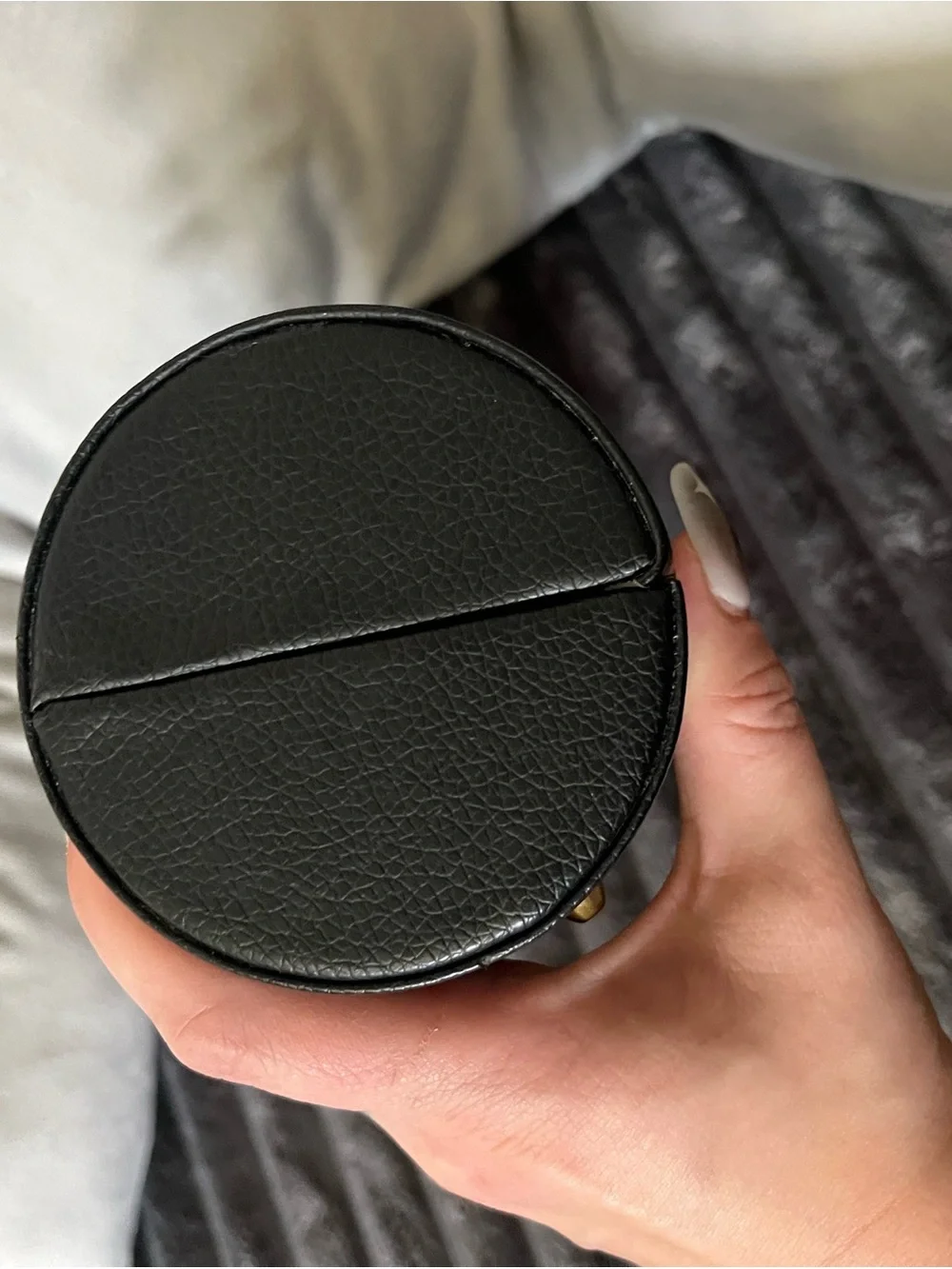 Black and Gold Bird Emblem Cosmetic Case